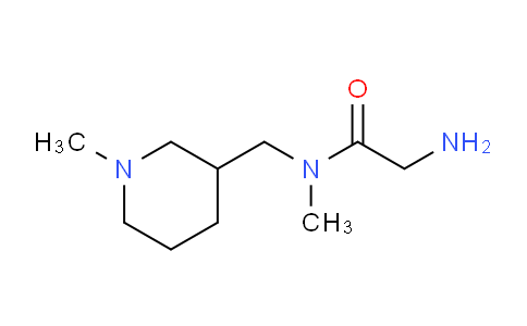 CAS No. 1353945-07-9, 2-Amino-N-methyl-N-((1-methylpiperidin-3-yl)methyl)acetamide