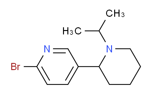 CAS No. 1352508-36-1, 2-Bromo-5-(1-isopropylpiperidin-2-yl)pyridine