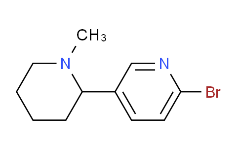 CAS No. 1352489-15-6, 2-Bromo-5-(1-methylpiperidin-2-yl)pyridine