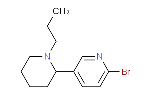 CAS No. 1352508-33-8, 2-Bromo-5-(1-propylpiperidin-2-yl)pyridine