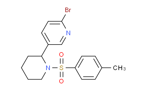 CAS No. 1352524-62-9, 2-Bromo-5-(1-tosylpiperidin-2-yl)pyridine