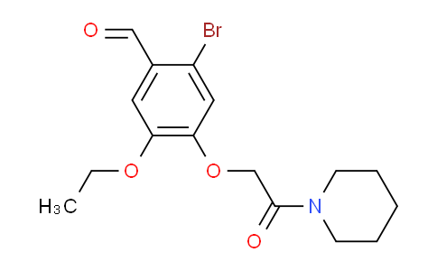 CAS No. 1427023-31-1, 2-Bromo-5-ethoxy-4-(2-oxo-2-(piperidin-1-yl)ethoxy)benzaldehyde