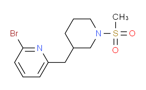 CAS No. 1316217-39-6, 2-Bromo-6-((1-(methylsulfonyl)piperidin-3-yl)methyl)pyridine