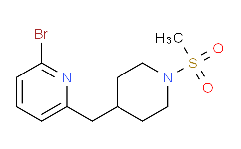 CAS No. 1316221-45-0, 2-Bromo-6-((1-(methylsulfonyl)piperidin-4-yl)methyl)pyridine