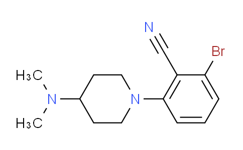 CAS No. 1260675-56-6, 2-Bromo-6-(4-(dimethylamino)piperidin-1-yl)benzonitrile