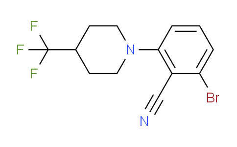 CAS No. 1159984-51-6, 2-Bromo-6-[4-(trifluoromethyl)piperidino]benzonitrile
