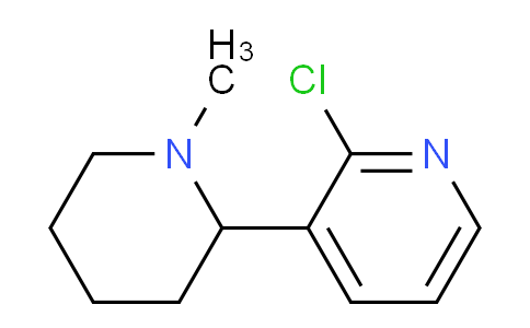CAS No. 1195567-51-1, 2-Chloro-3-(1-methylpiperidin-2-yl)pyridine