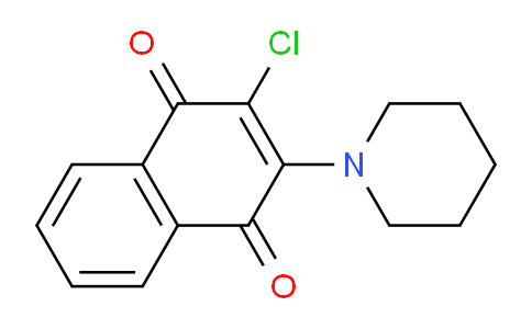 CAS No. 1221-13-2, 2-Chloro-3-(piperidin-1-yl)naphthalene-1,4-dione