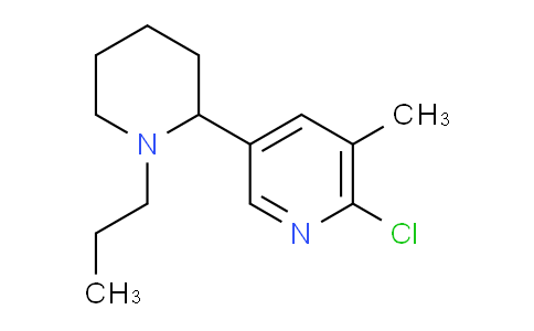 CAS No. 1352503-15-1, 2-Chloro-3-methyl-5-(1-propylpiperidin-2-yl)pyridine