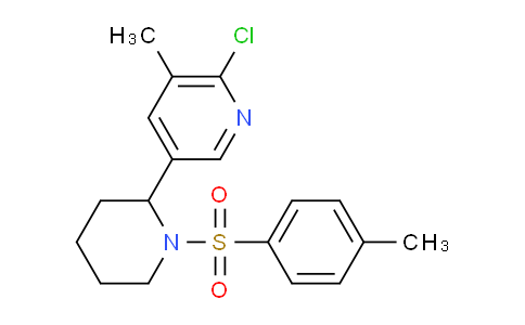 CAS No. 1352530-95-0, 2-Chloro-3-methyl-5-(1-tosylpiperidin-2-yl)pyridine