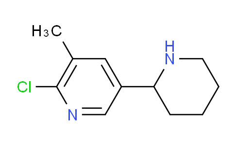 CAS No. 1270517-96-8, 2-Chloro-3-methyl-5-(piperidin-2-yl)pyridine