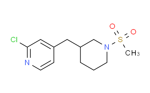 CAS No. 1316217-48-7, 2-Chloro-4-((1-(methylsulfonyl)piperidin-3-yl)methyl)pyridine