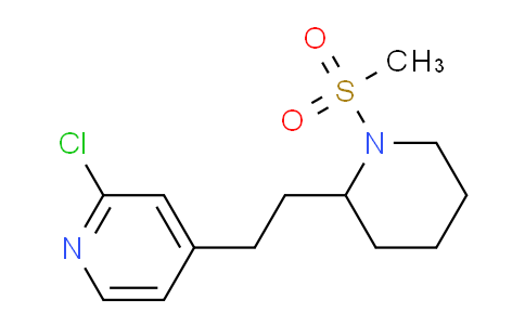 CAS No. 1316220-30-0, 2-Chloro-4-(2-(1-(methylsulfonyl)piperidin-2-yl)ethyl)pyridine
