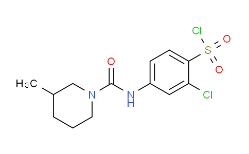 CAS No. 728864-75-3, 2-Chloro-4-(3-methylpiperidine-1-carboxamido)benzene-1-sulfonyl chloride