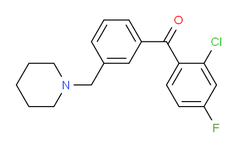 898793-42-5 | 2-Chloro-4-fluoro-3'-piperidinomethyl benzophenone