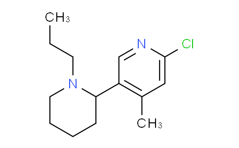 CAS No. 1352534-66-7, 2-Chloro-4-methyl-5-(1-propylpiperidin-2-yl)pyridine
