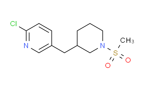 CAS No. 1316225-94-1, 2-Chloro-5-((1-(methylsulfonyl)piperidin-3-yl)methyl)pyridine