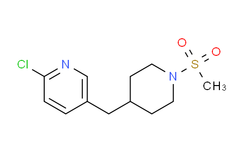 CAS No. 1316225-93-0, 2-Chloro-5-((1-(methylsulfonyl)piperidin-4-yl)methyl)pyridine