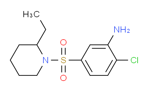 CAS No. 1095019-75-2, 2-Chloro-5-((2-ethylpiperidin-1-yl)sulfonyl)aniline