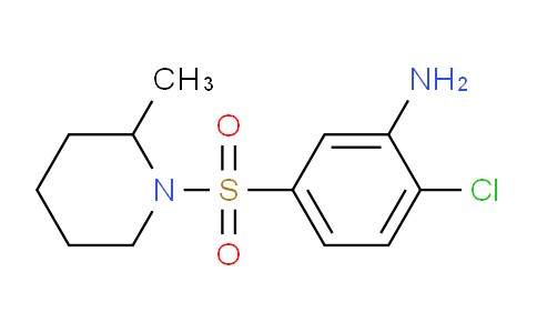 CAS No. 1036470-64-0, 2-Chloro-5-((2-methylpiperidin-1-yl)sulfonyl)aniline