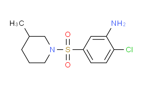 CAS No. 1036526-86-9, 2-Chloro-5-((3-methylpiperidin-1-yl)sulfonyl)aniline