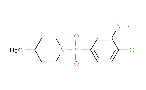 CAS No. 1041579-72-9, 2-Chloro-5-((4-methylpiperidin-1-yl)sulfonyl)aniline