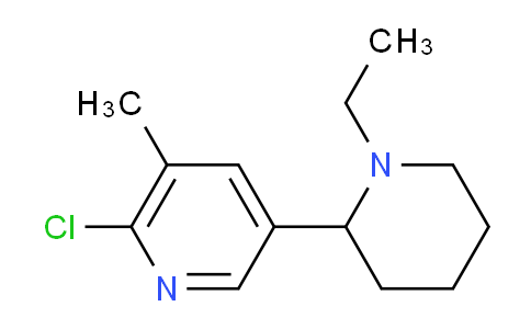 CAS No. 1352537-44-0, 2-Chloro-5-(1-ethylpiperidin-2-yl)-3-methylpyridine