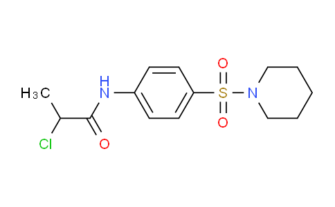 CAS No. 743444-26-0, 2-Chloro-N-(4-(piperidin-1-ylsulfonyl)phenyl)propanamide