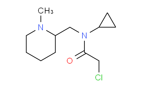 CAS No. 1353972-49-2, 2-Chloro-N-cyclopropyl-N-((1-methylpiperidin-2-yl)methyl)acetamide