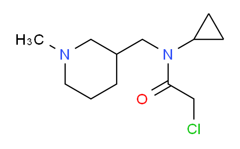 CAS No. 1353970-53-2, 2-Chloro-N-cyclopropyl-N-((1-methylpiperidin-3-yl)methyl)acetamide