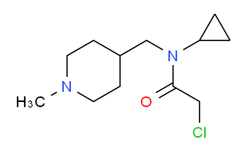 CAS No. 1353959-81-5, 2-Chloro-N-cyclopropyl-N-((1-methylpiperidin-4-yl)methyl)acetamide
