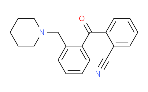 CAS No. 898751-83-2, 2-Cyano-2'-piperidinomethyl benzophenone