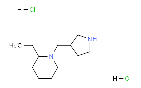 CAS No. 1220027-10-0, 2-Ethyl-1-(pyrrolidin-3-ylmethyl)piperidine dihydrochloride