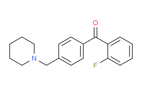 CAS No. 898775-29-6, 2-Fluoro-4'-piperidinomethyl benzophenone