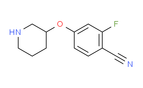 CAS No. 1063734-68-8, 2-Fluoro-4-(piperidin-3-yloxy)benzonitrile