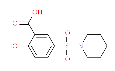 CAS No. 91642-62-5, 2-Hydroxy-5-(piperidin-1-ylsulfonyl)benzoic acid