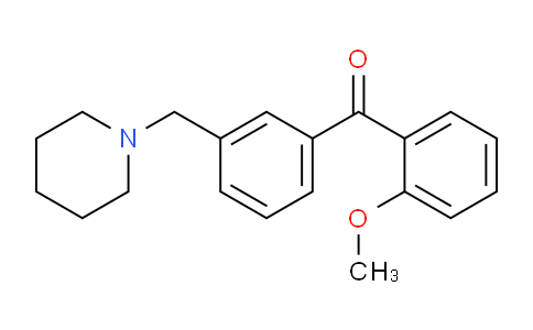 CAS No. 898792-62-6, 2-Methoxy-3'-piperidinomethyl benzophenone