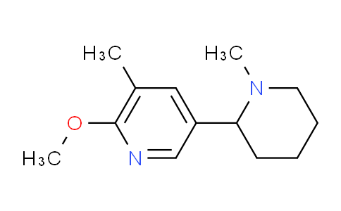 CAS No. 1352502-99-8, 2-Methoxy-3-methyl-5-(1-methylpiperidin-2-yl)pyridine