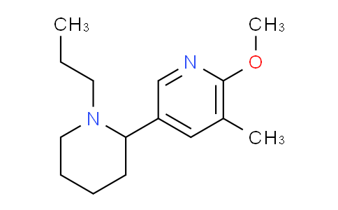 CAS No. 1352542-51-8, 2-Methoxy-3-methyl-5-(1-propylpiperidin-2-yl)pyridine