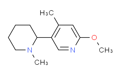 CAS No. 1352497-51-8, 2-Methoxy-4-methyl-5-(1-methylpiperidin-2-yl)pyridine