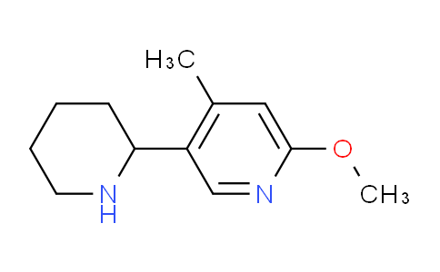 CAS No. 1270425-33-6, 2-Methoxy-4-methyl-5-(piperidin-2-yl)pyridine