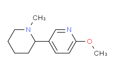 CAS No. 1205686-87-8, 2-Methoxy-5-(1-methylpiperidin-2-yl)pyridine