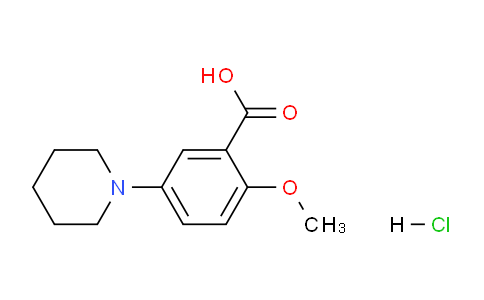 CAS No. 1185294-92-1, 2-Methoxy-5-(piperidin-1-yl)benzoic acid hydrochloride