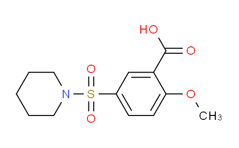 CAS No. 168890-58-2, 2-Methoxy-5-(piperidin-1-ylsulfonyl)benzoic acid