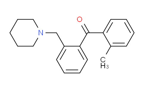 CAS No. 898751-65-0, 2-Methyl-2'-piperidinomethyl benzophenone