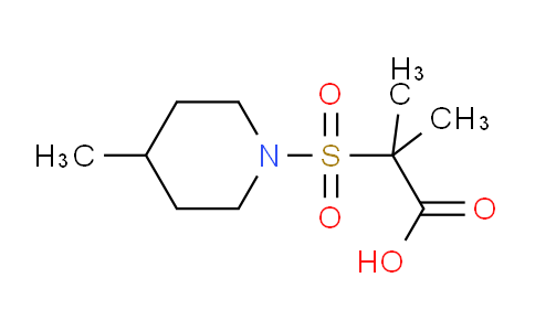 CAS No. 1263211-36-4, 2-Methyl-2-((4-methylpiperidin-1-yl)sulfonyl)propanoic acid