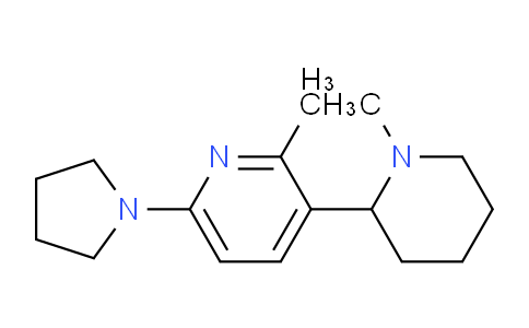 CAS No. 1352540-56-7, 2-Methyl-3-(1-methylpiperidin-2-yl)-6-(pyrrolidin-1-yl)pyridine