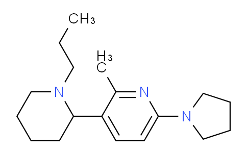 CAS No. 1352518-91-2, 2-Methyl-3-(1-propylpiperidin-2-yl)-6-(pyrrolidin-1-yl)pyridine