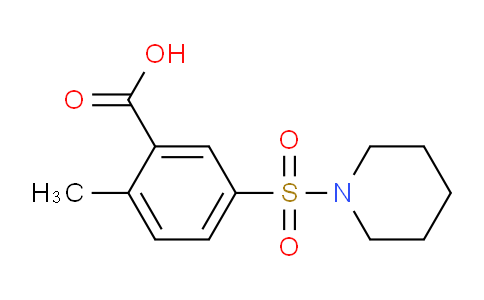 CAS No. 329908-47-6, 2-Methyl-5-(piperidin-1-ylsulfonyl)benzoic acid