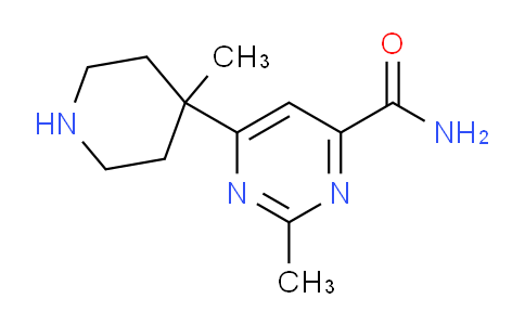 CAS No. 1316226-13-7, 2-Methyl-6-(4-methylpiperidin-4-yl)pyrimidine-4-carboxamide